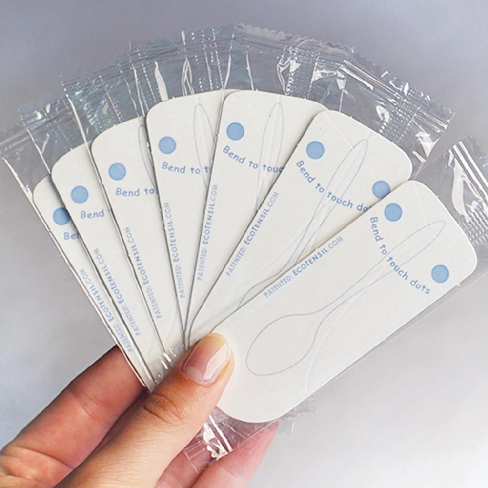 EcoTensil®-4 (BlueDot™) Case of 2,500 OPP Wrapped Paper Spoons/Utensils 3.75" (95mm)